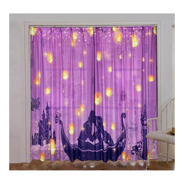 ディズニー レースカーテン ラプンツェル 幅100×丈198cm (2枚1セット