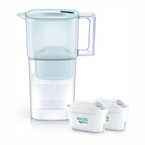 ポット型浄水器 リクエリ パウダーブルー カートリッジ 2P  (ブリタ 浄水型 ピッチャー 飲料水 エコ BRITA Japan)●冷蔵庫のドアポケットにぴったりなコンパクトサイズ。●丸洗いできて衛生的。●便利な液晶メモが、4週間ごとにカ...