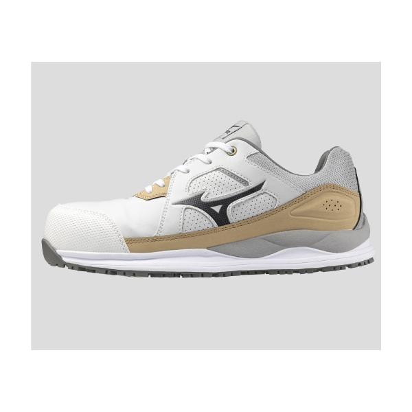 オールマイティ ミズノ ワークシューズ 27cm ホワイト×ブラック HWII