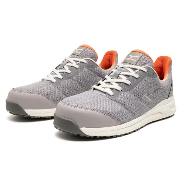 オールマイティ ワークシューズ 23cm グレー×シルバー×オレンジ FSII 11L F1GA240305230 ミズノ [ウィメンズ レディース 女性 ワーキング スニーカー ローカット 軽量] オールマイティ ミズノ ワークシューズ 24.5cm グレー×シルバー
