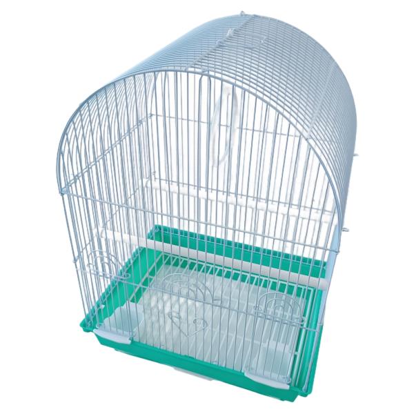 バード アーチ グリーン  (鳥かご 鳥用ケージ 鳥用ゲージ 小鳥 インコ 緑 森光商店)●小鳥用ゲージです。●餌入れ、水入れ、底トレー、ブランコ、とまり木のセット商品です。●底トレーを引き抜けるので、簡単にお掃除が可能です。(鳥かご 鳥用...