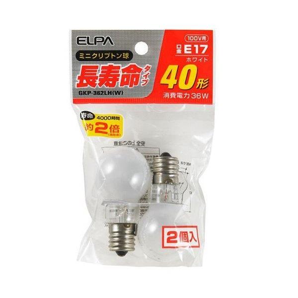 朝日電器 エルパ 長寿命ミニクリプトン球 GKP-362LH (W) (電球 朝日電器 エルパ 長寿命ミニクリプトン球 GKP-362LH (W) (電球