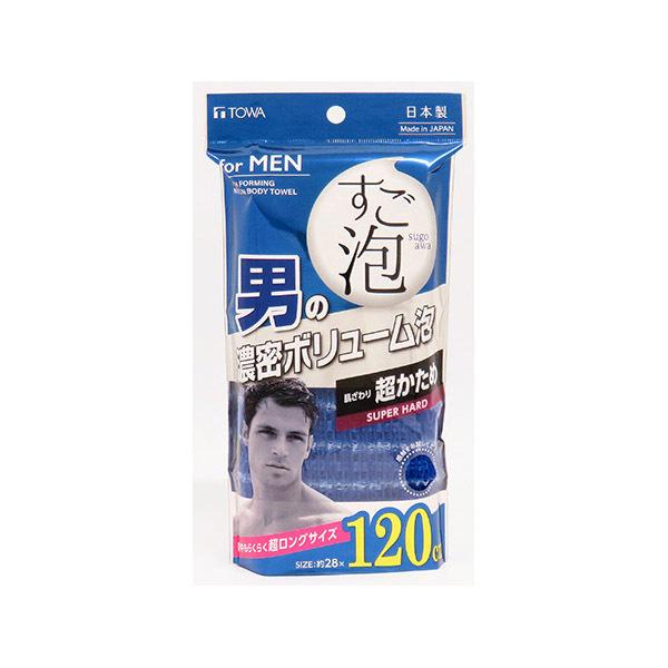 すご泡 メンズ超ロング超かため ネイビー 東和産業 [ボディータオル ボディウォッシュ バス用品] 爆買