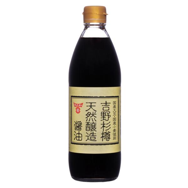 フンドーキン 吉野杉樽天然醸造醤油 500ml×6本入ケース販売  [しょう油 国産 しょうゆ 天然醸造]●国産の大豆と小麦を使用し、吉野杉の木樽で自然の温度でじっくり発酵、熟成させた豊かな香りの味わい深い一品。●豊かな香りで色合いのよい、...