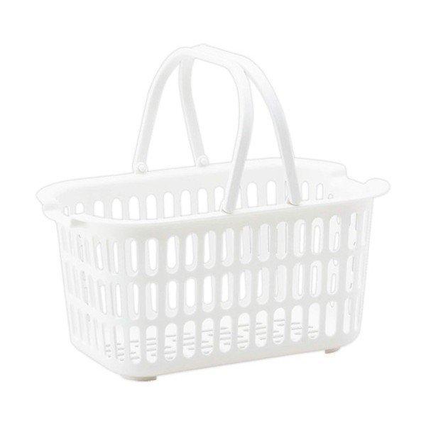他サイト： ミニバスケット ホワイト レック [バス用品 バスグッズ お風呂用品 清掃用品 カゴ 日用雑貨] 爆買の商品画像