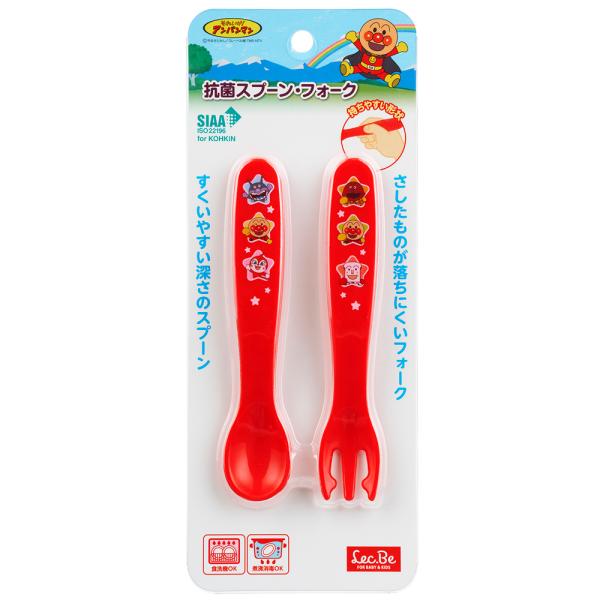 他サイト： アンパンマン 抗菌 スプーン・フォーク レッド A00268 (食洗機 煮沸 キッズ向け 幼児用 レック)(ポイント利用)の商品画像