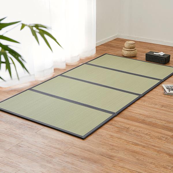 折り畳める 水拭きできる畳マットレス 伏見 シングル 100×200cm 159067500 (折りたたみ 折り畳み い草マットレス 置き畳 敷物 寝具 ゴザ  ごろ寝マット 和風 萩原)●PP素材で汚れに強い、い草風の折りたためるマットレ...
