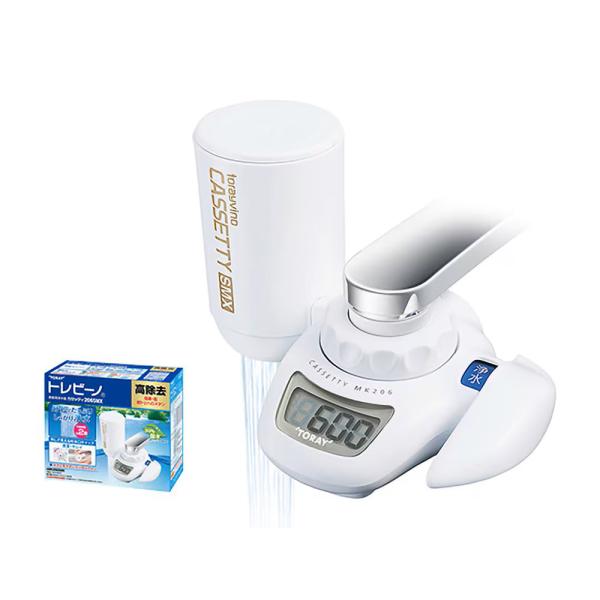 トレビーノ カセッティ 蛇口直結型 浄水器 日本製 MK206SMX (蛇口取付 塩素除去 節水 デジタルサイン 高除去タイプ 東レ)●体に大切なカルシウムやマグネシウムなどのミネラル分を損なうことなく、安心しておいしくお飲みいただけます。...