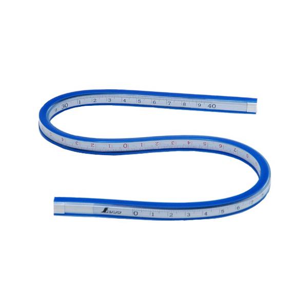 シンワ 自在曲線定規 目盛付 40CM 74845 シンワ測定 [大工道具 測定具