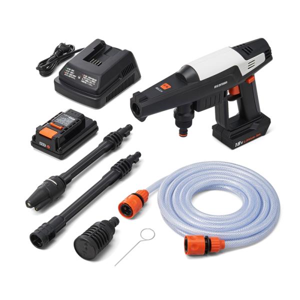 他サイト： 高圧洗浄 ハンディウォッシャー 2.2Mpa 充電式 ホワイト JHW-201 (コードレス 軽量 洗車 外壁掃除 汚れ落とし 屋外掃除 アイリスオーヤマ) 爆買の商品画像