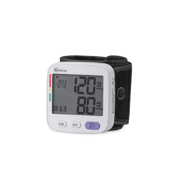 手首式血圧計 ホワイト IBPM-WA04-W (体調管理 健康管理 血圧管理 簡単測定 大きな字 アイリスオーヤマ)