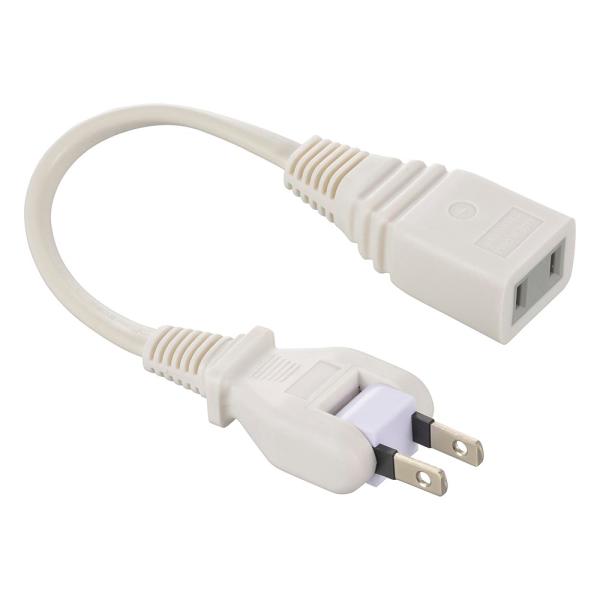 他サイト： 延長コード15cm フリープラグ ホワイト [品番]00-1610 HS-T1015SP22 (電源タップ・延長コード:延長コード オーム電機) 爆買の商品画像