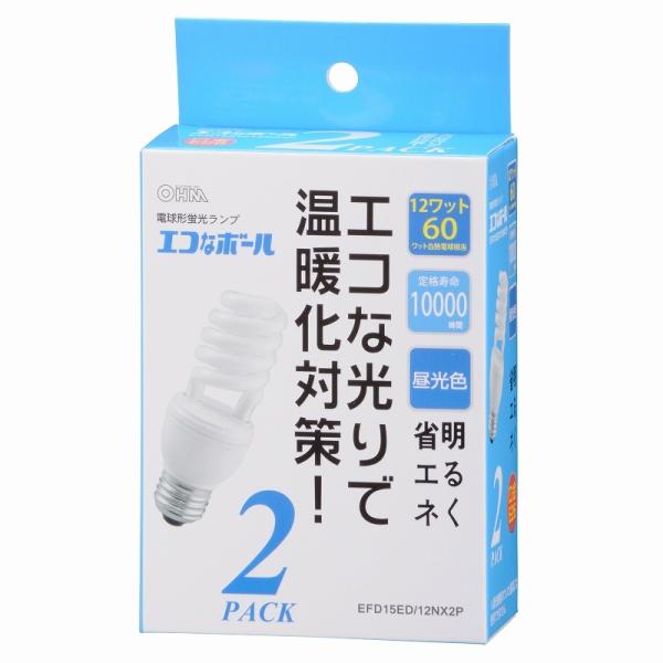 一壷天様用 電球形蛍光灯 スパイラル形 E26 40形相当 昼光色 エコデンキュウ