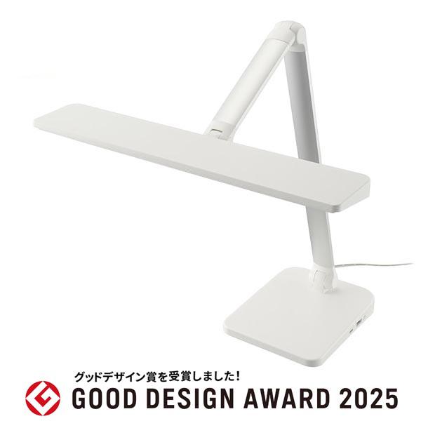 LEDデスクライト （品番）06-2159 ODS-LDR3KW              (照明器具:デスクライト オーム電機)●2025年度「グッドデザイン賞」受賞！●直接目に光があたらない構造。●手元が明るくなるように設計。●JIS規...