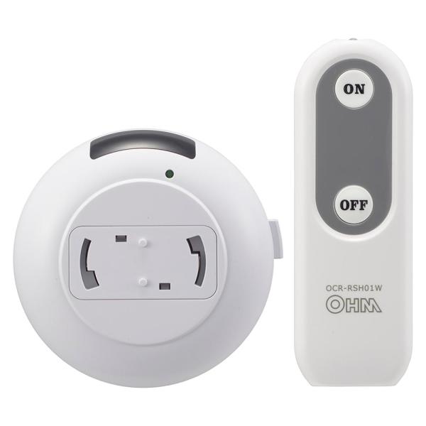 リモコンスイッチ ペンダント型照明専用 （品番）07-8779 OCR-RSH01W              (照明器具:照明リモコン オーム電機)●赤外線リモコンで離れた場所から照明器具をオン・オフ。●なくしにくい、使いやすい、大型リモ...