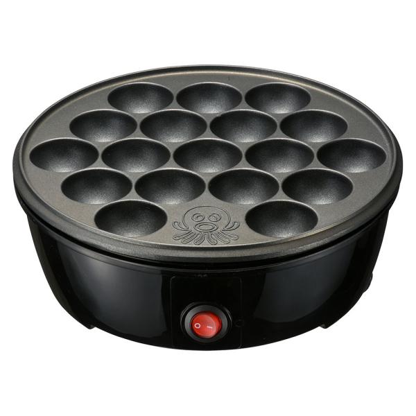 たこやき器 フッ素樹脂加工プレート 18個焼き ブラック （品番）08-3291 COK-E-T65-AH-K          (生活家電:キッチン家電 オーム電機)●卓上でたこやきパーティーが簡単に楽しめます。●スイッチをオン/オフする...