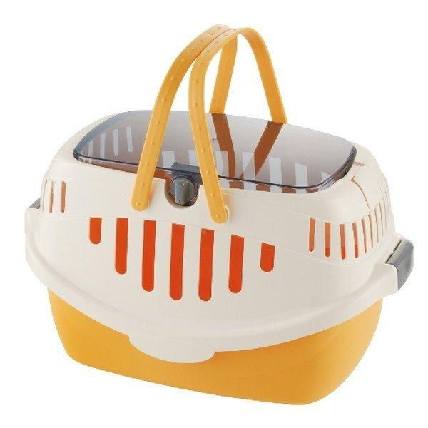 リッチェル ピコ キャットキャリー オレンジ  4973655585627●上開き扉付きで、ペットの出し入れが便利なキャリーです。●通気性を考慮した快適設計です。●引っかけ部にかけるだけで簡単に取り付けられる、シートベルト固定機能付きです。...