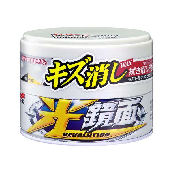 ソフト99 光鏡面 ワックス WAX ホワイト 200g 00418 (丸缶ワックス