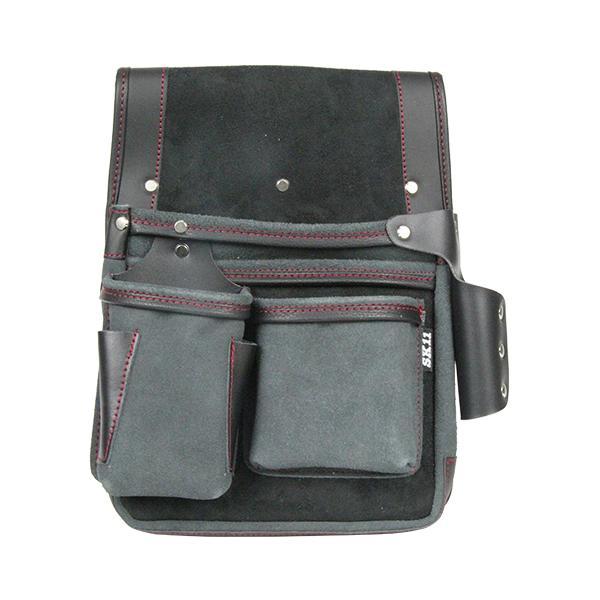 SK11 マチ付革製釘袋BLスミツボH SMK-3MSH 藤原産業 [収納用品 腰袋