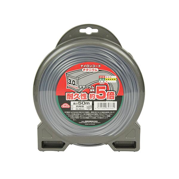 他サイト： チタニウムナイロンコード□型 3.0MMX50M 藤原産業 [園芸機器 刈払機 ナイロンコード] 爆買の商品画像