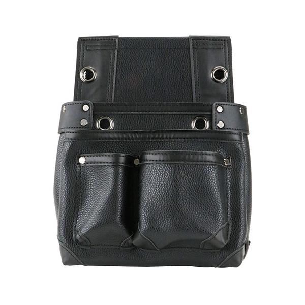 他サイト： SK11 黒 釘袋 マチ付き 260×310×120mm SSL-NB-7 (釘ケース 釘入れ ワイドマチ幅 道具入れ 工具入れ 耐久性 レザー調 藤原産業)(ポイント利用)の商品画像