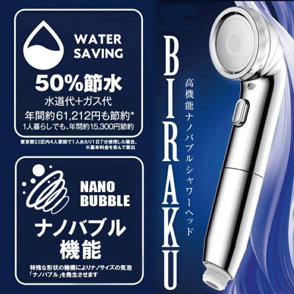 ナノバブルシャワーヘッド BIRAKU