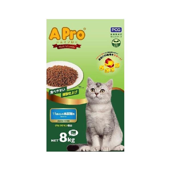 APro 猫 ドライフード 11歳以上 8kg 森光商店 [ペットフード APro 猫 ドライフード 11歳以上 8kg 森光商店 [ペットフード