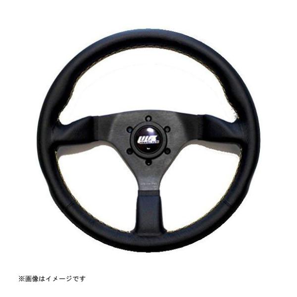 ワークスベル　ステアリング（350Φ）　WB　ハンドル　レザー　黄色ステッチ WB STEERING TypeⅢ 350 Yellow Stitch | worksbell