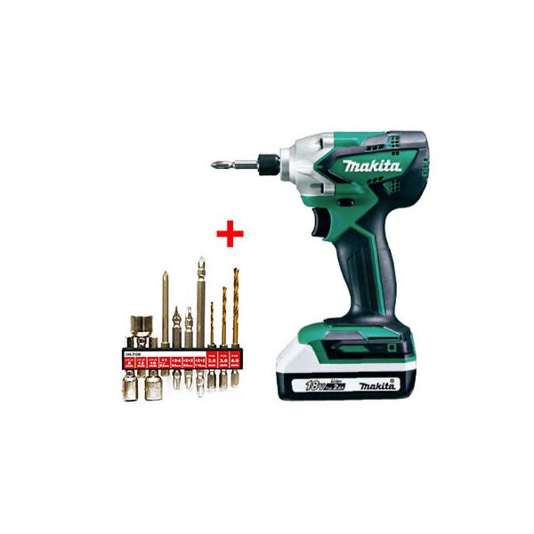 充電ドライバー活用10点セット付)makita マキタ 18Vリチウム 充電ドライバー活用10点セット付)makita マキタ 18Vリチウム