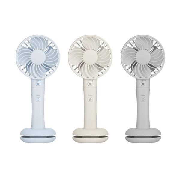 2枚羽ハンディファン 手持扇風機 ブルー ハンディ ファン スマホ充電可能
