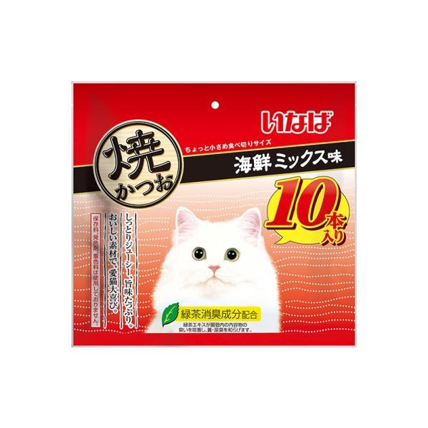 いなばペットフード 焼かつお 海鮮MIX 10本 猫 おやつ キャットフード