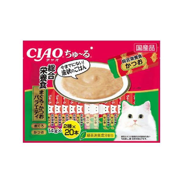 ちゅ る40本入り 総合栄養食 まぐろ かつおバラエティ キャットフード いなばペットフード ホームセンターグッデイ 通販 Paypayモール