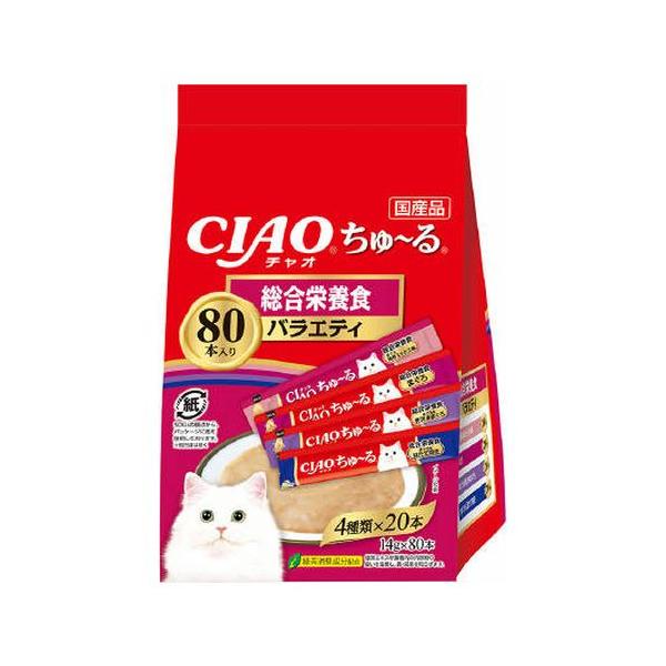 INABA ちゅ〜る CIAO 総合栄養食 バラエティ 14g×80本 猫用 フード