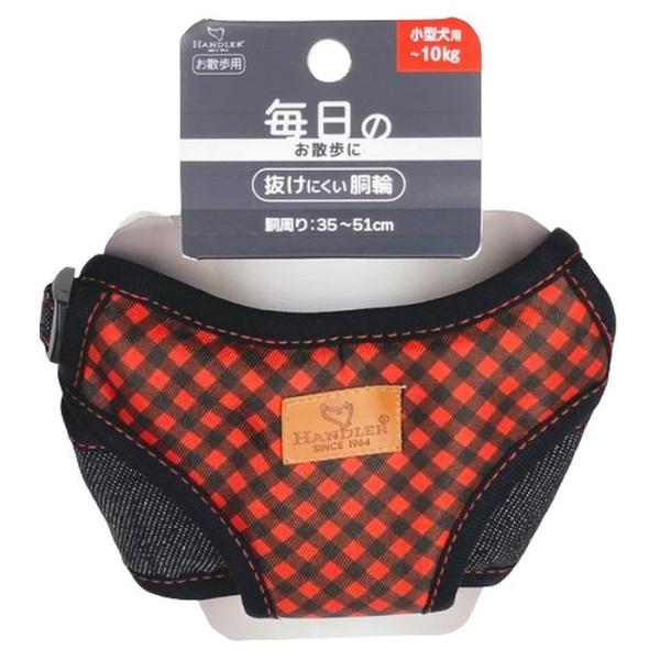 エブリデイ チェックデニムソフト 軽胴輪 S 黒 アースペット 犬用