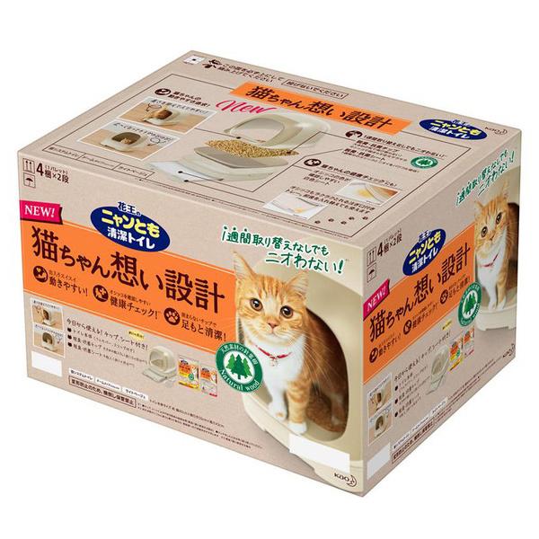 他サイト： 訳あり 花王 Kao ペットケア ニャンとも清潔トイレセット ドームタイプ ライトベージュ 猫 尿臭 脱臭 シート付き チップの商品画像
