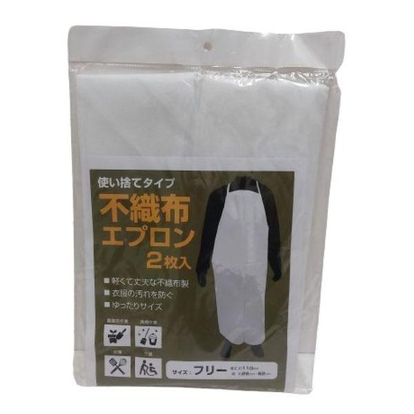 ●医療、介護、食品加工に●袖がないため動きやすい。材質：生地/ポリプロピレン不織布着丈：約110cm、幅 約26cm-62cm