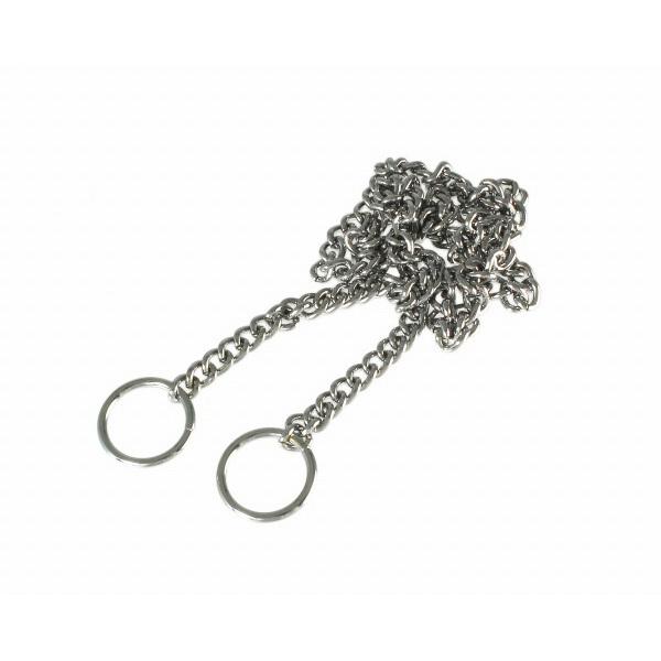 安定した強度のベーシックチェインにしっかりとした溶接リングを組み合わせました。●DIYや、室内の装飾などに、クロームメッキを施した鉄のチェインです。仕様・注意事項●参考使用荷重：4kg