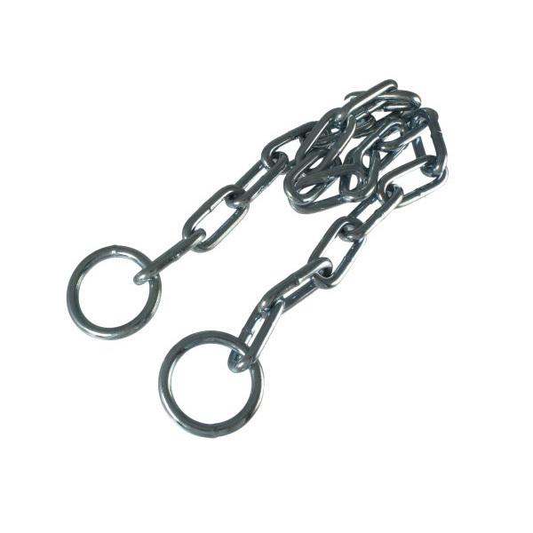 安定した強度のベーシックチェインにしっかりとした溶接リングを組み合わせた幅広い用途をもつ製品シリーズです。●自転車などの盗難防止や立ち入り禁止場所への注意喚起に。仕様・注意事項●参考使用荷重：150kg●材質：鉄ユニクロ