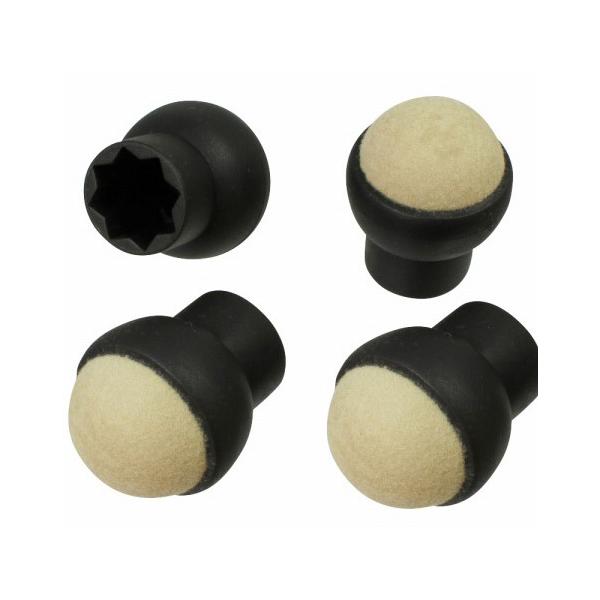 音・傷を防ぎ、イスがスイスイ動く！●イスの脚に取り付ける脚キャップです。滑らかな動きでイスがスイスイ動きます。●丸脚、角脚にご使用いただけます。仕様・注意事項●適合サイズ：16〜18●材質：エラストマー樹脂・ウール100％