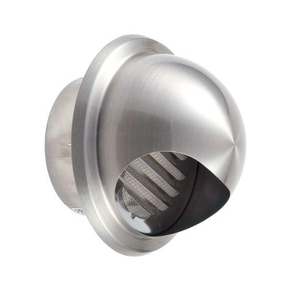 ステン丸型フード付ガラリ 100φ ダンパー付 換気口 : ホームセンター