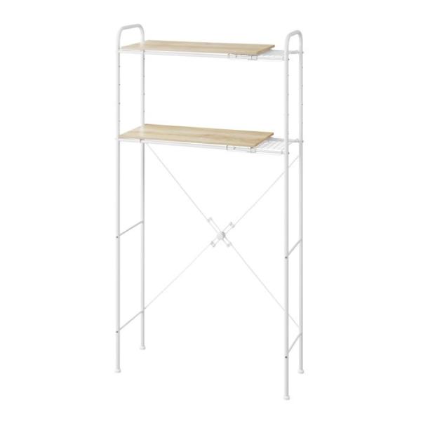 シンプルなデザインのスタイルランドリーラック。設置場所に合わせてサイズ調節ができる幅伸縮タイプです。インテリアに馴染む木目調の棚板は、ランドリー周りをおしゃれに収納できます。約9cm間隔で6段階、収納物に合わせて高さ調整が可能。棚板とワイヤ...