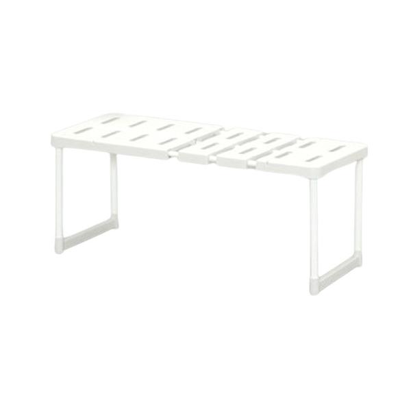 押入れのサイズに合わせて伸縮できる整理棚です。天板の補強パイプを3本にすることで強度を増し、天板の歪みがなくなり、安定して収納することができます。棚の幅を約72cm〜92cmまで調整できます。スタンダードタイプです。仕様・注意事項●素材樹脂...