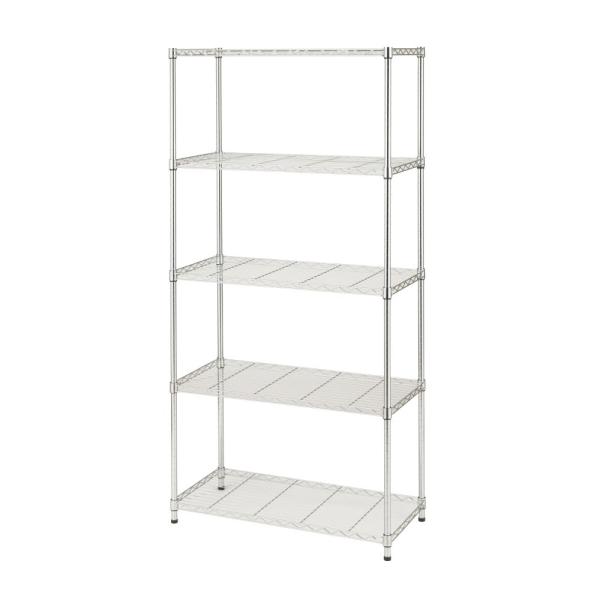 【新品】ドウシシャ ルミナス スチールラック 幅85cm WR22-85175 Luminous スチールラック 幅85cm 5段 スチールシェルフ キッチンラック