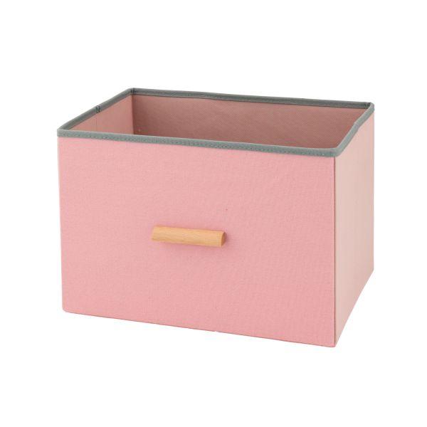 ウッドハンドルボックス 3826 ピンク NHB3826-PI 幅38 奥行26 高さ26cm