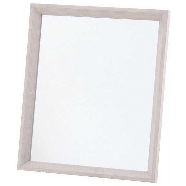 持ち運びに便利な卓上ミラー●シンプルなデザインの卓上ミラー●ミラー厚は2mm仕様・注意事項●カラー：ホワイト●サイズ：幅25×奥行27×高さ30cm●商品重量：0.5kg●フレーム：ポリスチレン●背板：ＭＤＦ●ミラー厚2mm