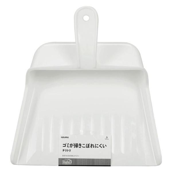 フード付きで掃きこぼれが少なく、使いやすいチリトリです。樹脂製のため、軽くて使いやすい。特に座敷・フローリングなど、室内のお掃除にお使いください。サイズ：約26×10×26cm掃き込み幅：約26cm重量：約110g材質：ポリプロピレン