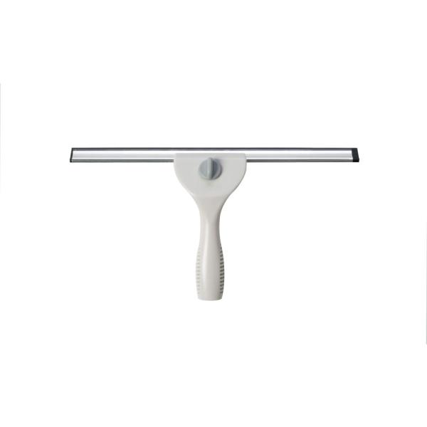 窓清掃に使用する水切りワイパー。ビルの窓清掃にも使用されている業務用(プロ用)ゴムを採用。※スペアはありません。●材質：【フレーム】ABS樹脂【先ゴム】合成ゴム ●幅：300mm ●重量：50g