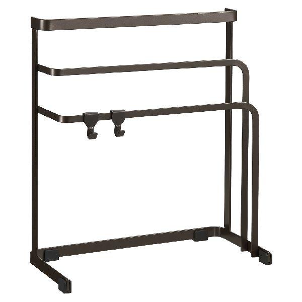 調理台やカウンターの上に手軽に設置できる収納ラック。サイズ：幅29×奥行13.5×高さ35cm材質：【本体】スチール【脚ゴム】シリコンゴム【保護シート】ラバーシート【トレー部】PP【フック】PP