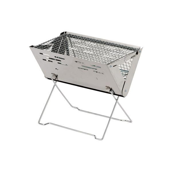 折りたたみ式のコンパクトグリル。持ち運びにも便利です。サイズ：30.5cm×20.5cm×26.5cm