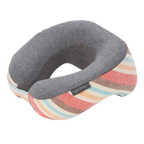 一体成型の低反発ウレタンフォームが身体に馴染むネックピロー。首と背中の部分にボリュームを設けた安心感のある装着感です。サイズ(約)：27cm×27cm×13.5cm材質：【本体】低反発ポリウレタンフォーム、ナイロン【カバー】綿、ポリエステル...